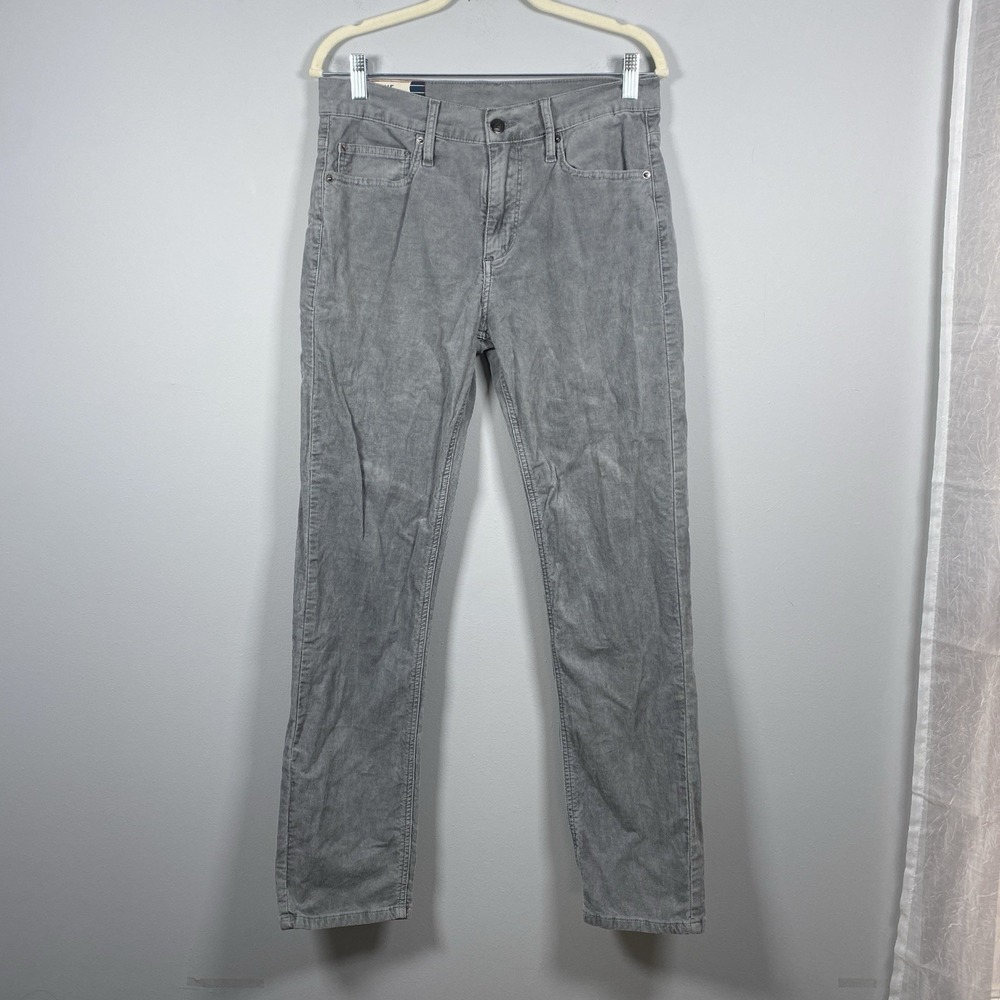 Marine‎ Layer Pants Mens 32x30 Gray Corduroy Cambridge Cord Slim Straight Casual